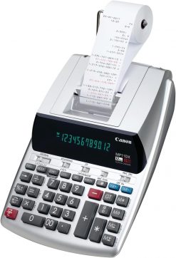 Canon MP11DX-2 - calculadora con impresora para escritorio con conversión de divisas, reloj y calendario