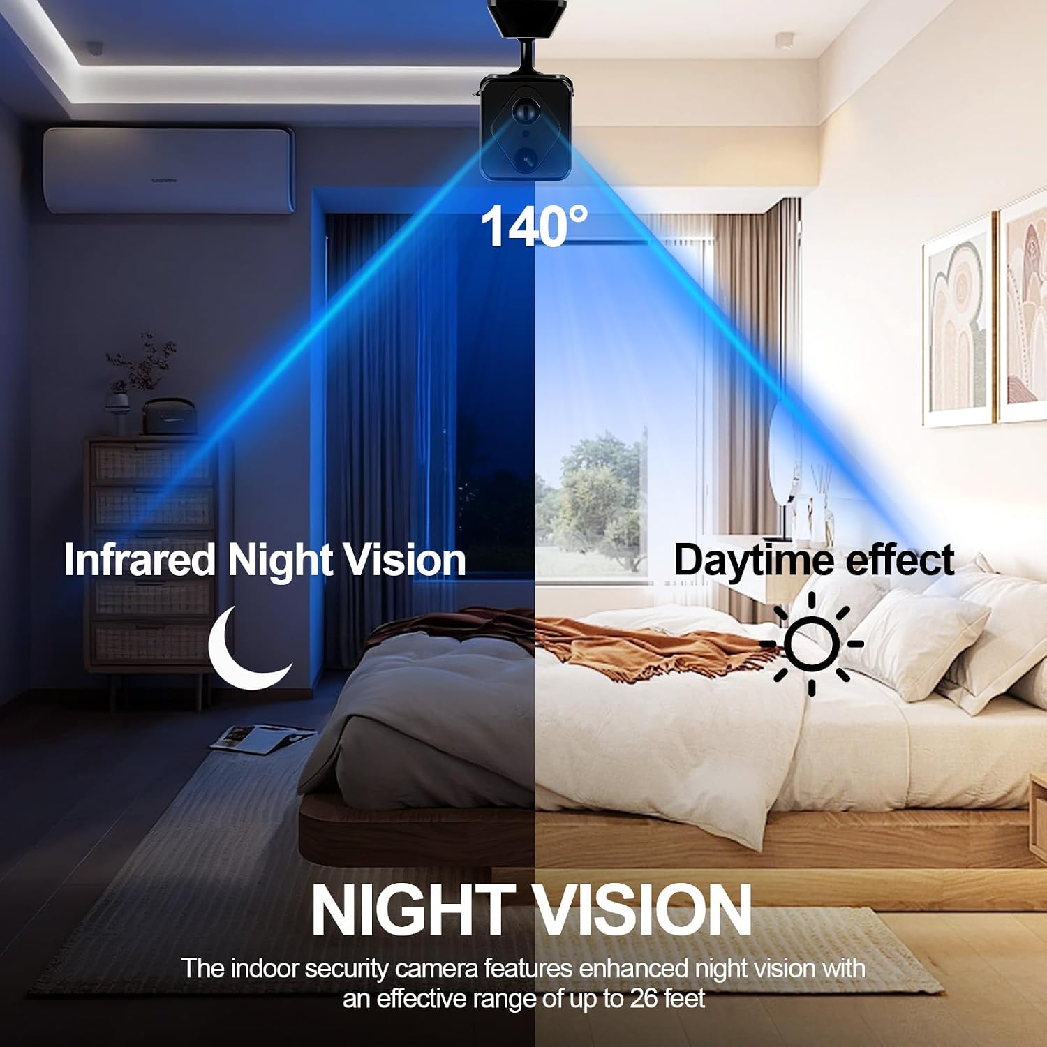 Mini cámara de vigilancia 4G, cámara de seguridad celular, incluye tarjeta SIM, cámara de seguridad 2K HD para interiores y exteriores, visión nocturna HD, detección de movimiento AI, no necesita WiFi, para garajes, tiendas o apartamentos - Imagen 4