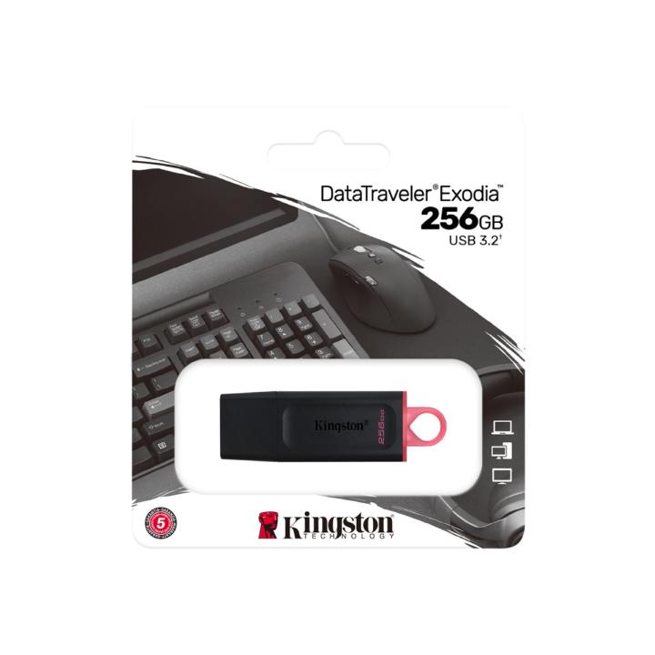 Kingston DataTraveler Exodia - Unidad flash USB - 256 GB - USB 3.2 Gen 1 - negro/rosa - Imagen 9