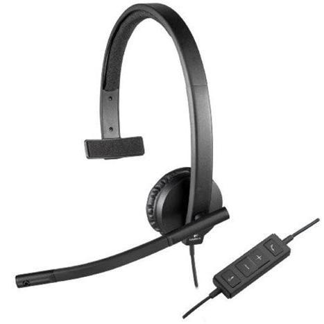 Logitech H570e Wired Headset, Stereo Headphones with Noise-Cancelling Microphone, USB, in-Line - Imagen 2