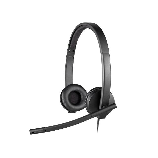 Logitech H570e Wired Headset, Stereo Headphones with Noise-Cancelling Microphone, USB, in-Line