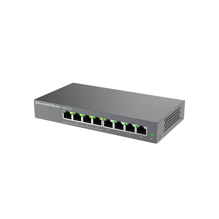 Switch GrandStream GWN7711P capa 2 Lite de 8 puertos Gigabit Ethernet. 4 puertos PoE+, Administrable, 60W - Imagen 2