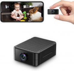 Cámara oculta 4K, mini cámara espía inalámbrica con WiFi, visión nocturna, alertas de detección de movimiento, vista remota de aplicaciones, batería recargable, tarjeta SD y almacenamiento en la nube Marca: Liretope