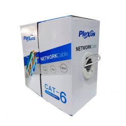 Caja de Cable UTP Cat6 Plexus, 1000 Pies, 100% Cobre, para interiores, Color Blanco