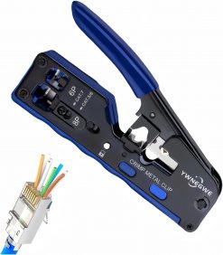 Herramienta de Crimpado RJ45 Pass Through para Cables Ethernet CAT5, CAT6 y CAT7